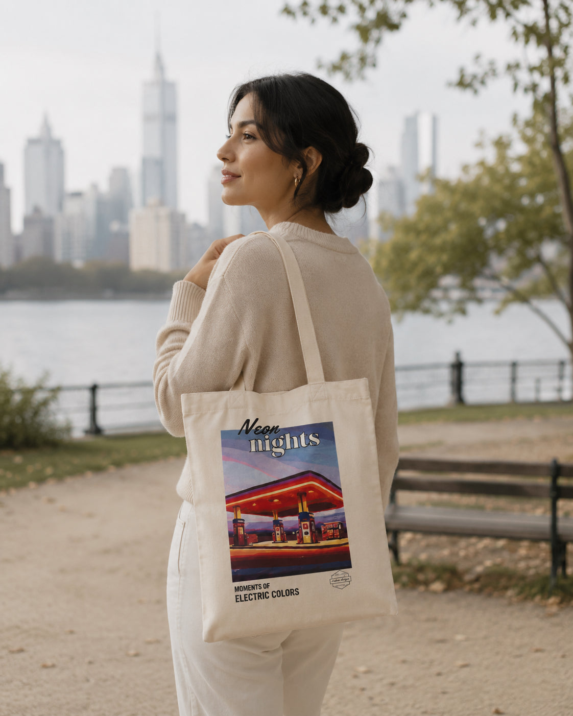 Tote Bag Neon Nights - Bolsa de Lona image 1