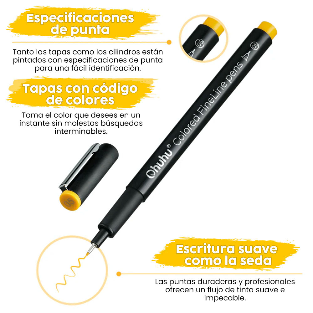 Set 18 Fineliner Bolígrafos de Dibujo - Ohuhu Hana Highway image 3