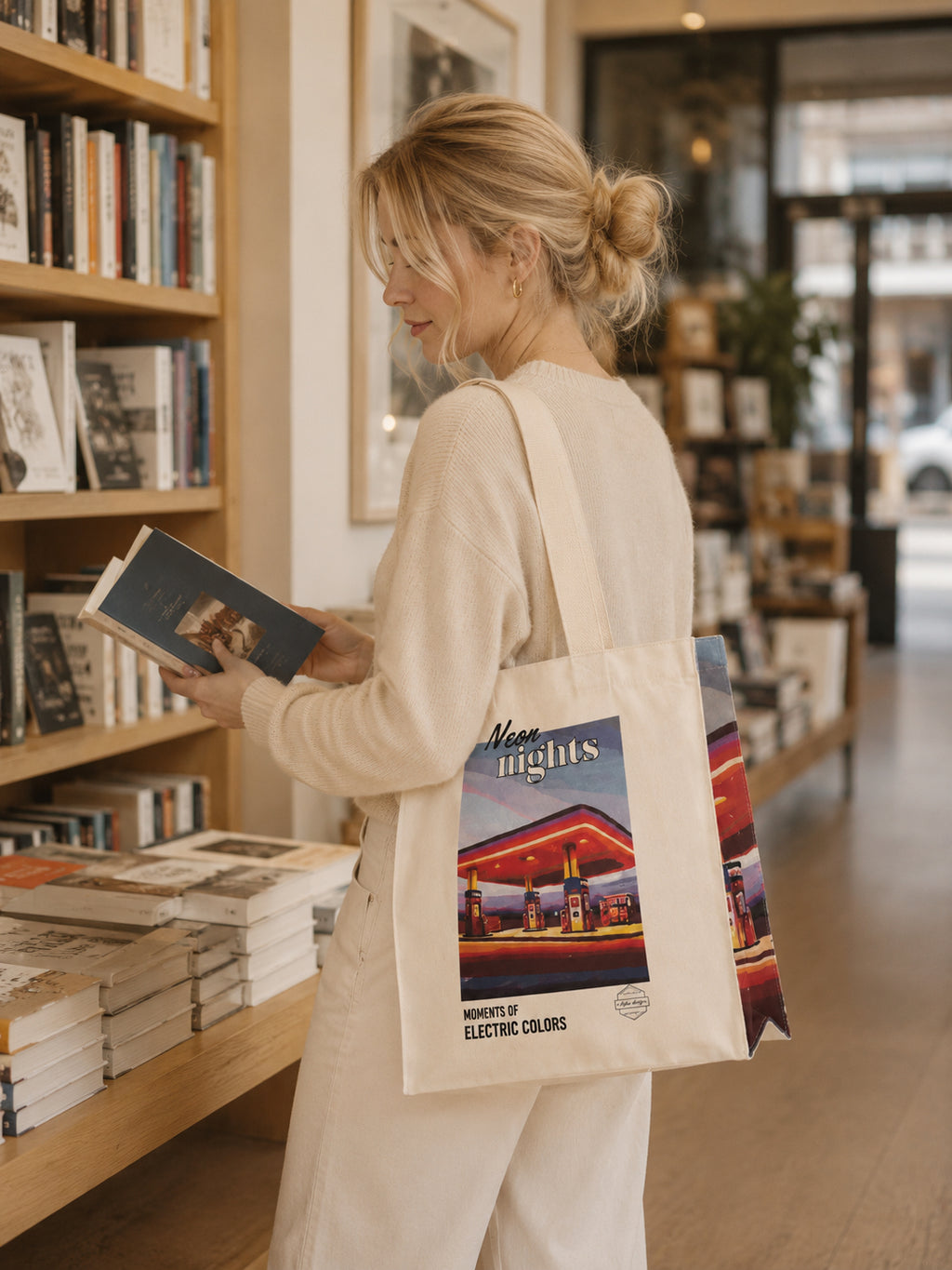 Tote Bag Neon Nights - Bolsa de Lona image 5