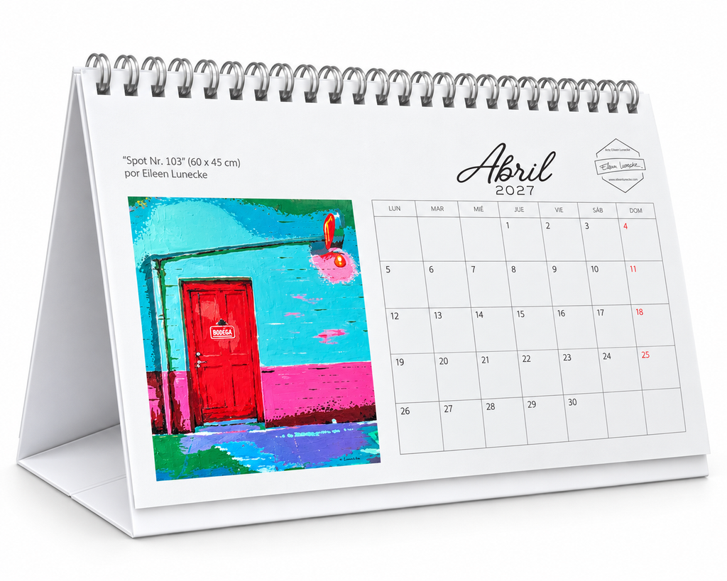 Calendario escritorio con feriados de Chile