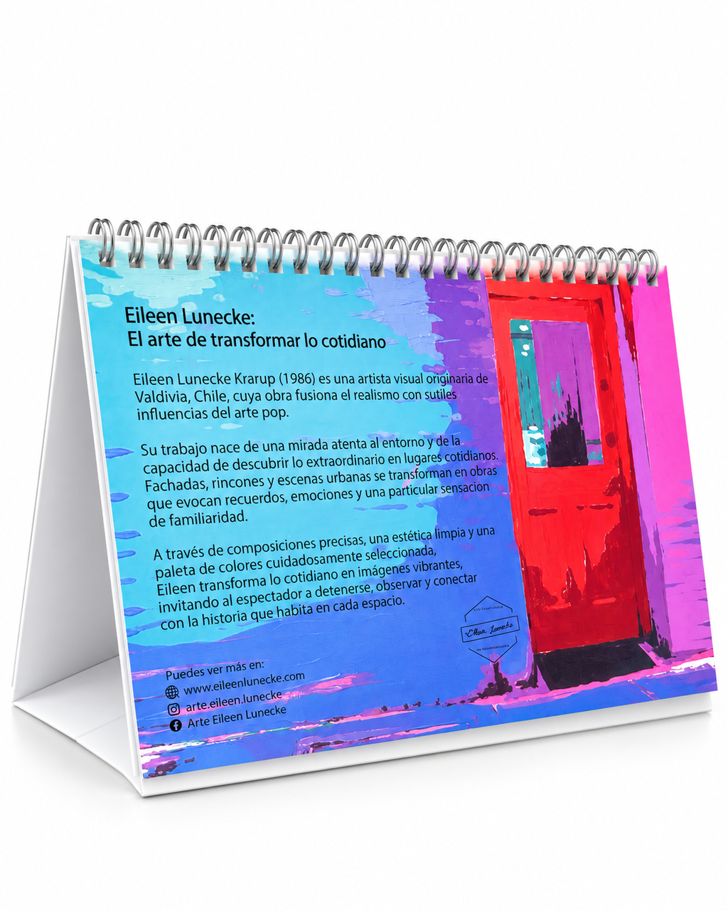 Calendario escritorio con feriados de Chile