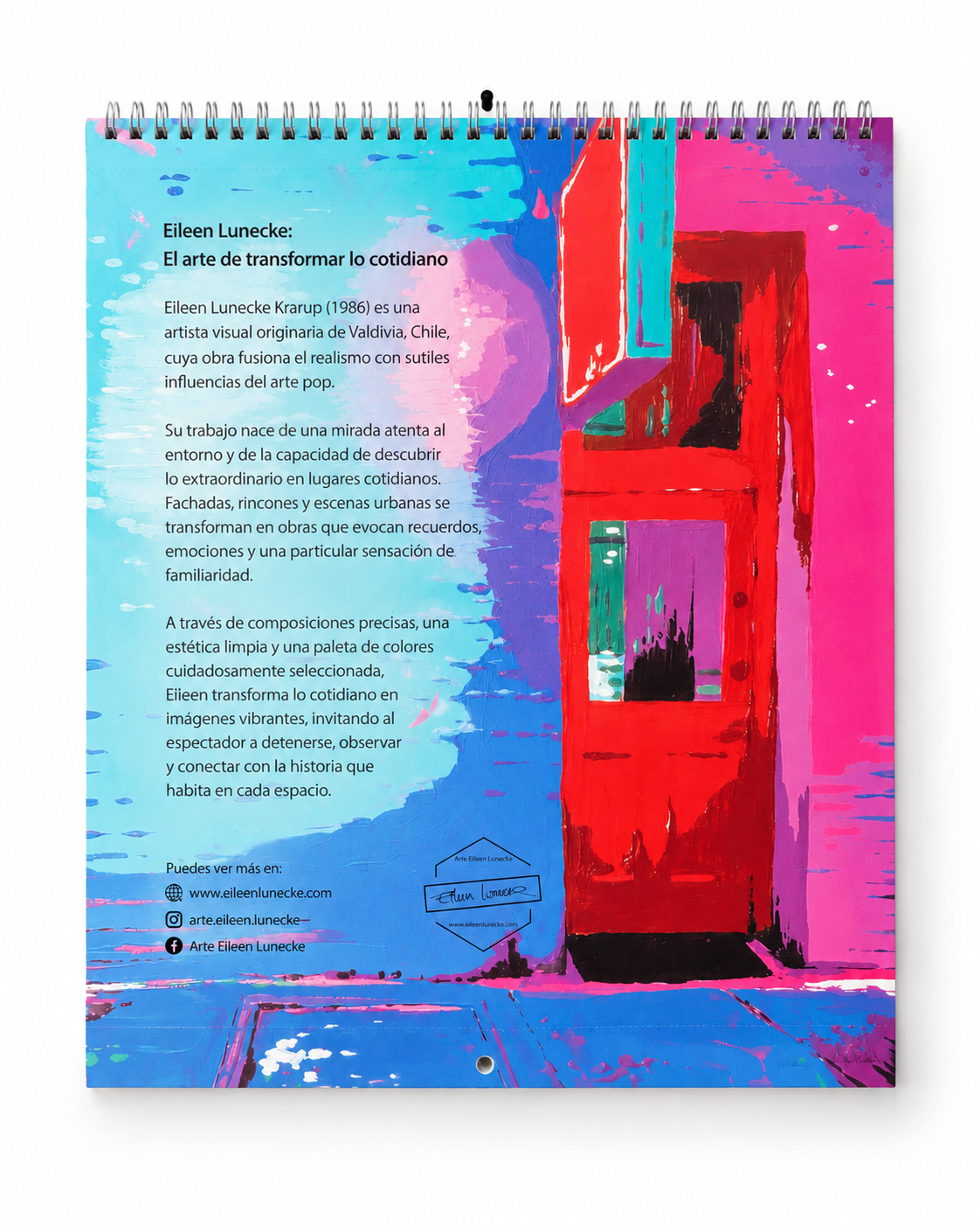 Calendario de pared con feriados de Chile