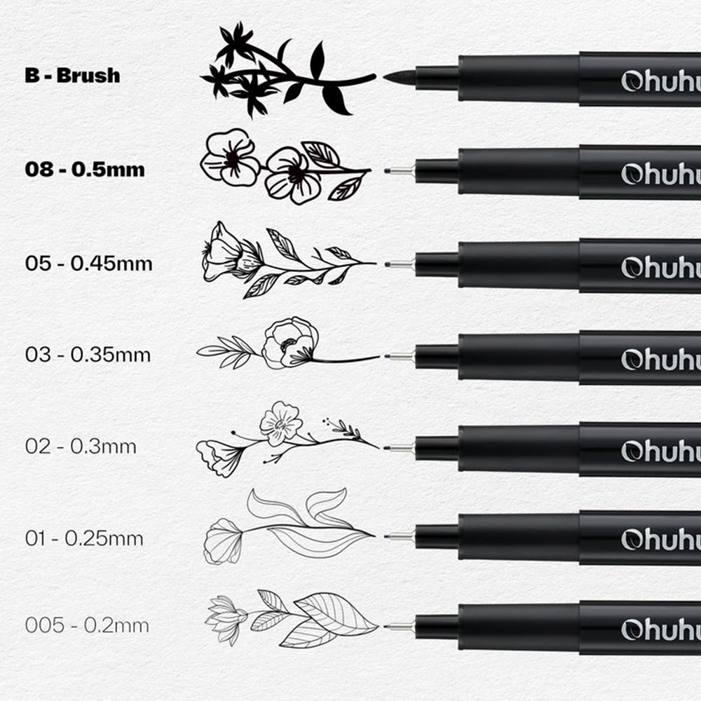 Set 18 Fineliner Bolígrafos de Dibujo - Ohuhu Hana Highway image 2